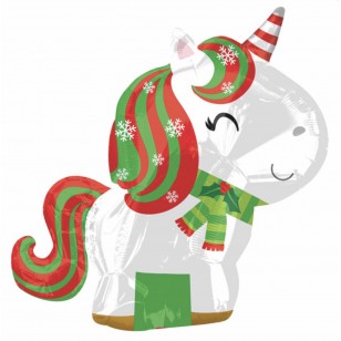 Christmas Unicorn Shaped Balloon Christmas Unicorn Shaped Balloon